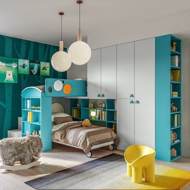 Cameretta con letto a ponte