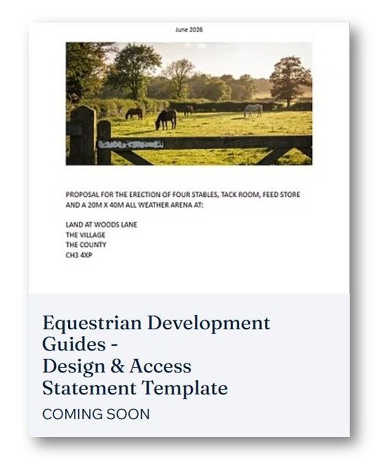 Equestrian Development Design & Access Statement template
