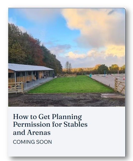 How to get planning for arenas and stables