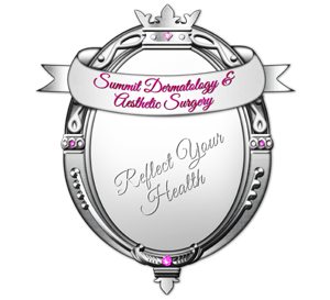 A logo for summit dermatology and aesthetic surgery
