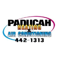 the logo for paducah heating and air conditioning .