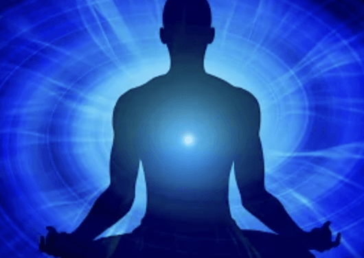Meditating woman