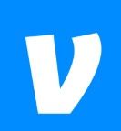 White "V" shape on a blue background, the Venmo logo.