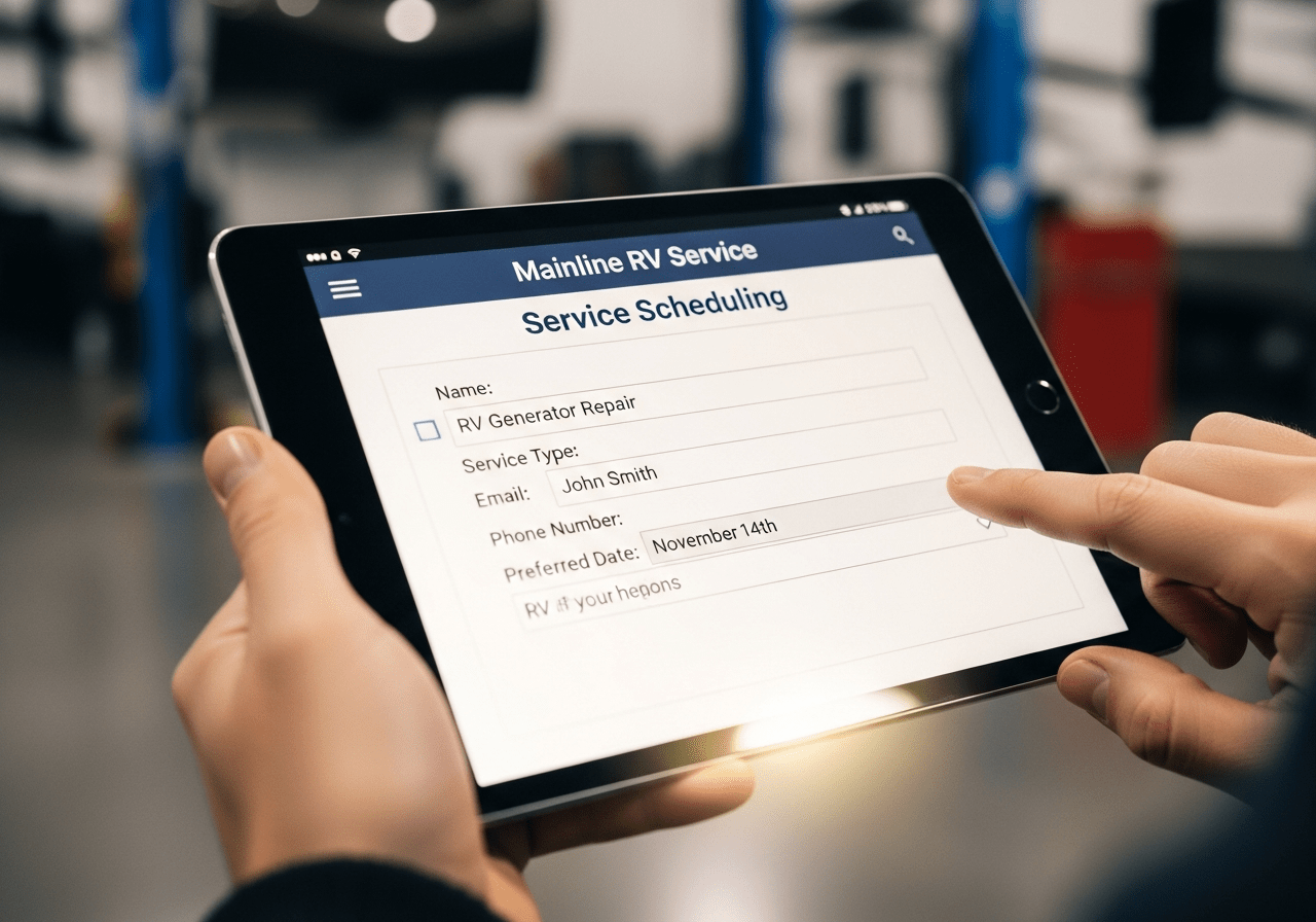 Motorhome service appointment scheduling