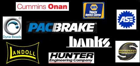 Logos of various truck brands