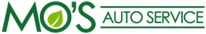 MO’s Auto Service logo in green with a stylized “O” and wrench design