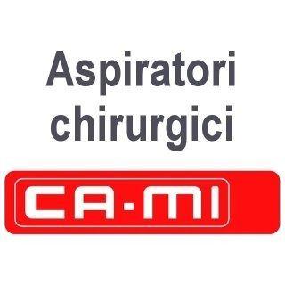 A red and white logo for aspiratori chirurgici ca-mi
