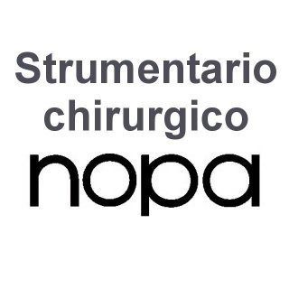A black and white logo for strumento chirurgico nopa.