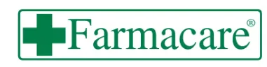 A logo for a pharmacy with a green cross on it.