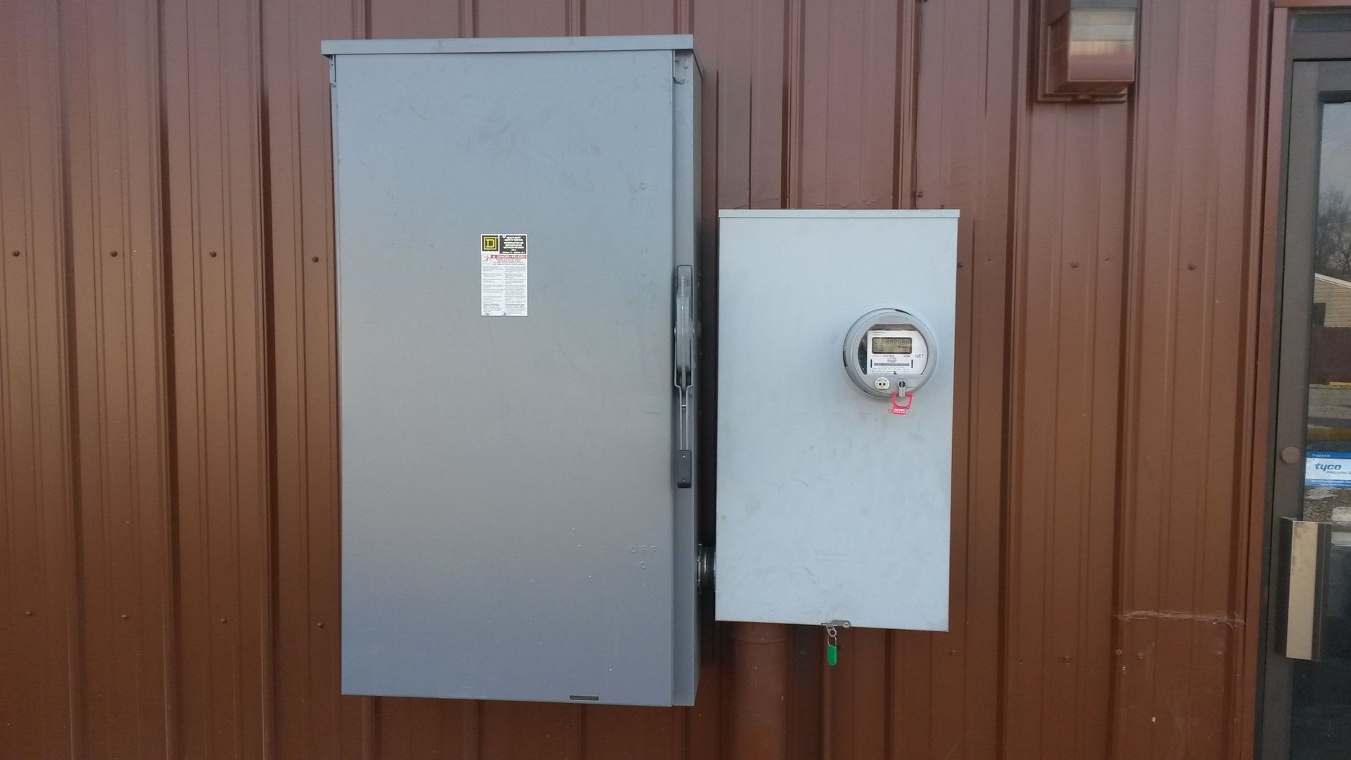 The Electrical box outside of Sandy's Pizza