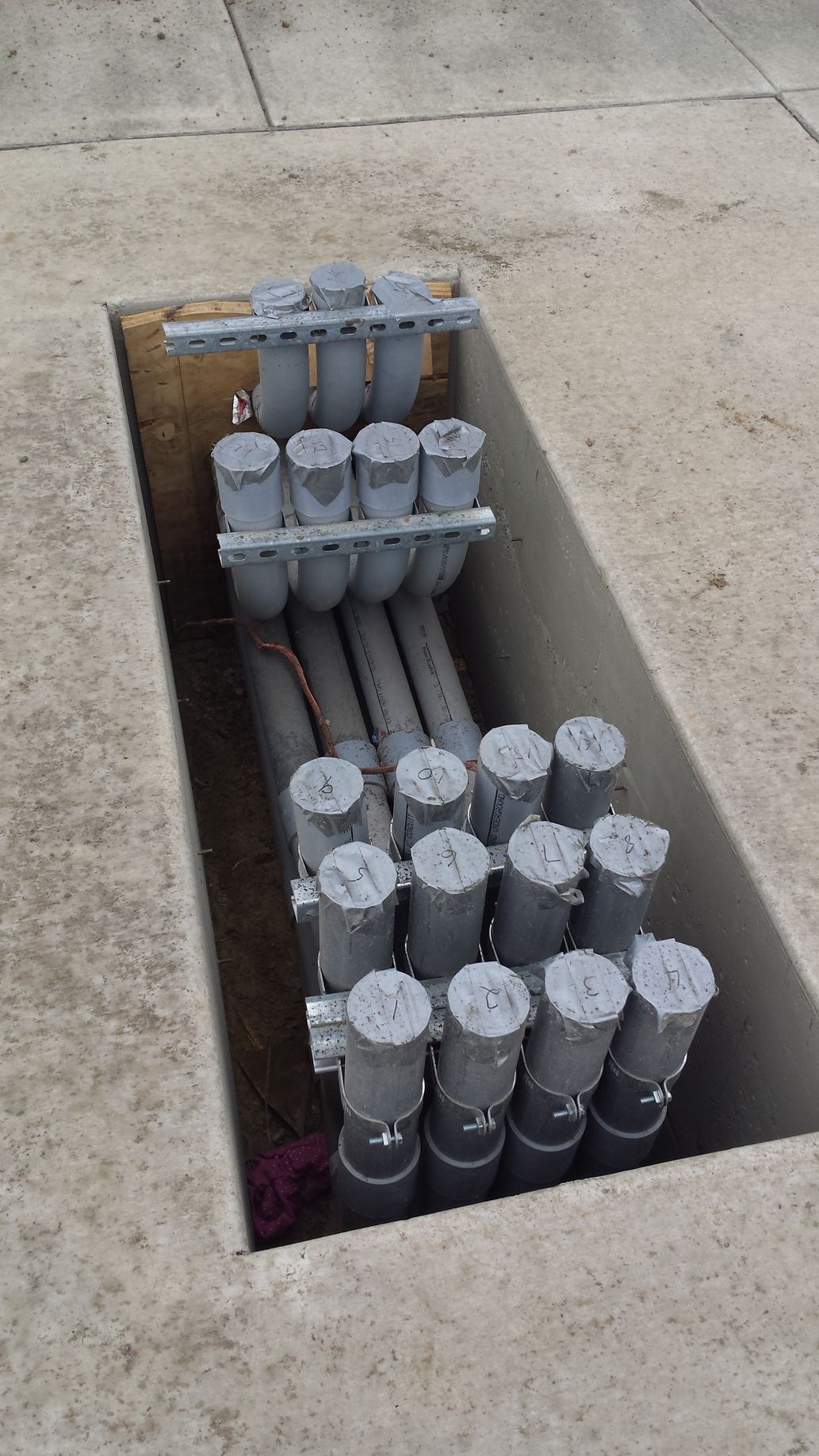 construction to install an electrical panel.