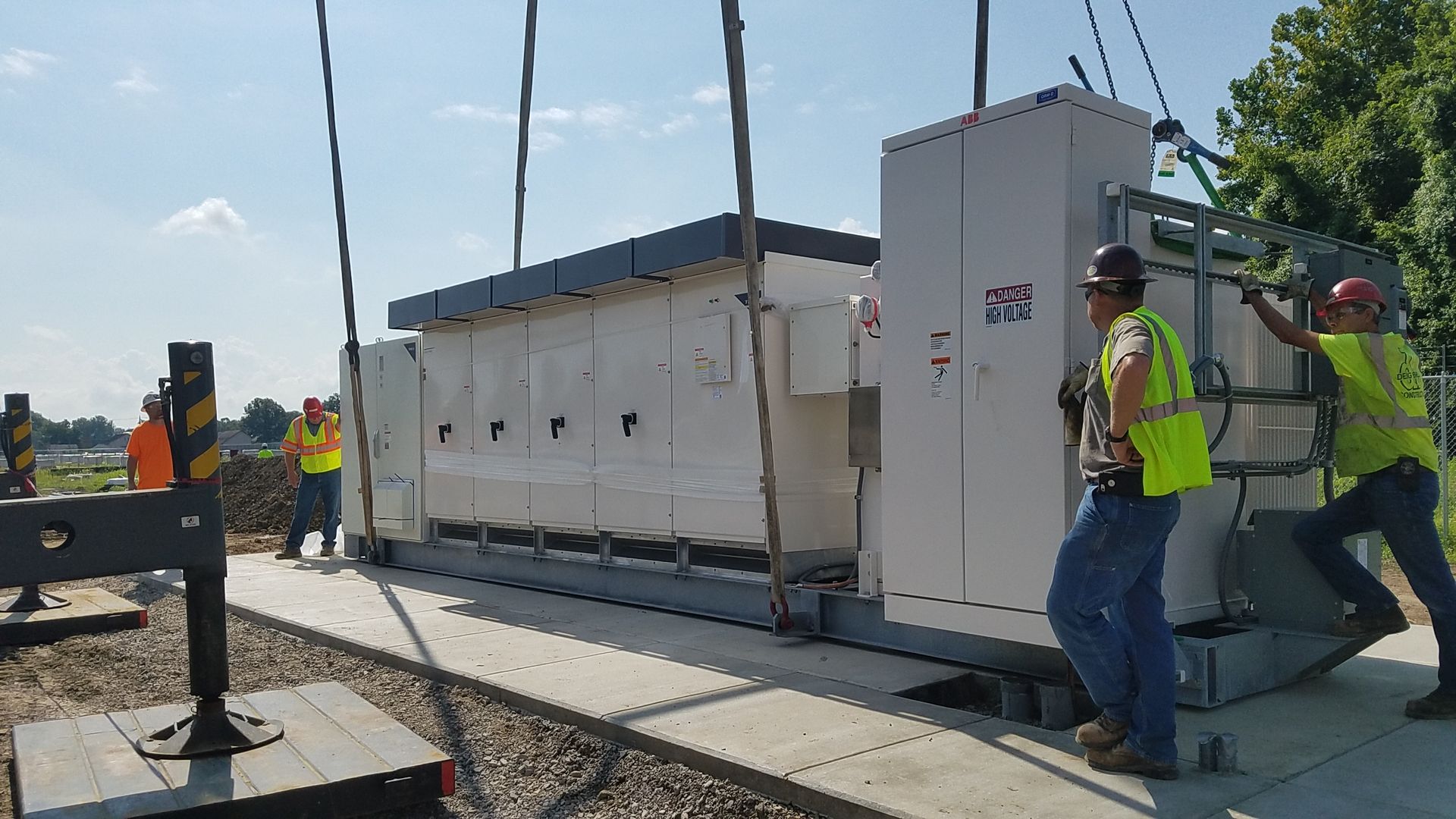 electrical panel outside in the sun.