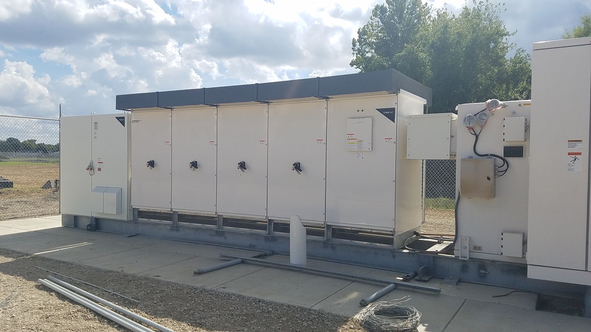 electrical panel lined up to view.