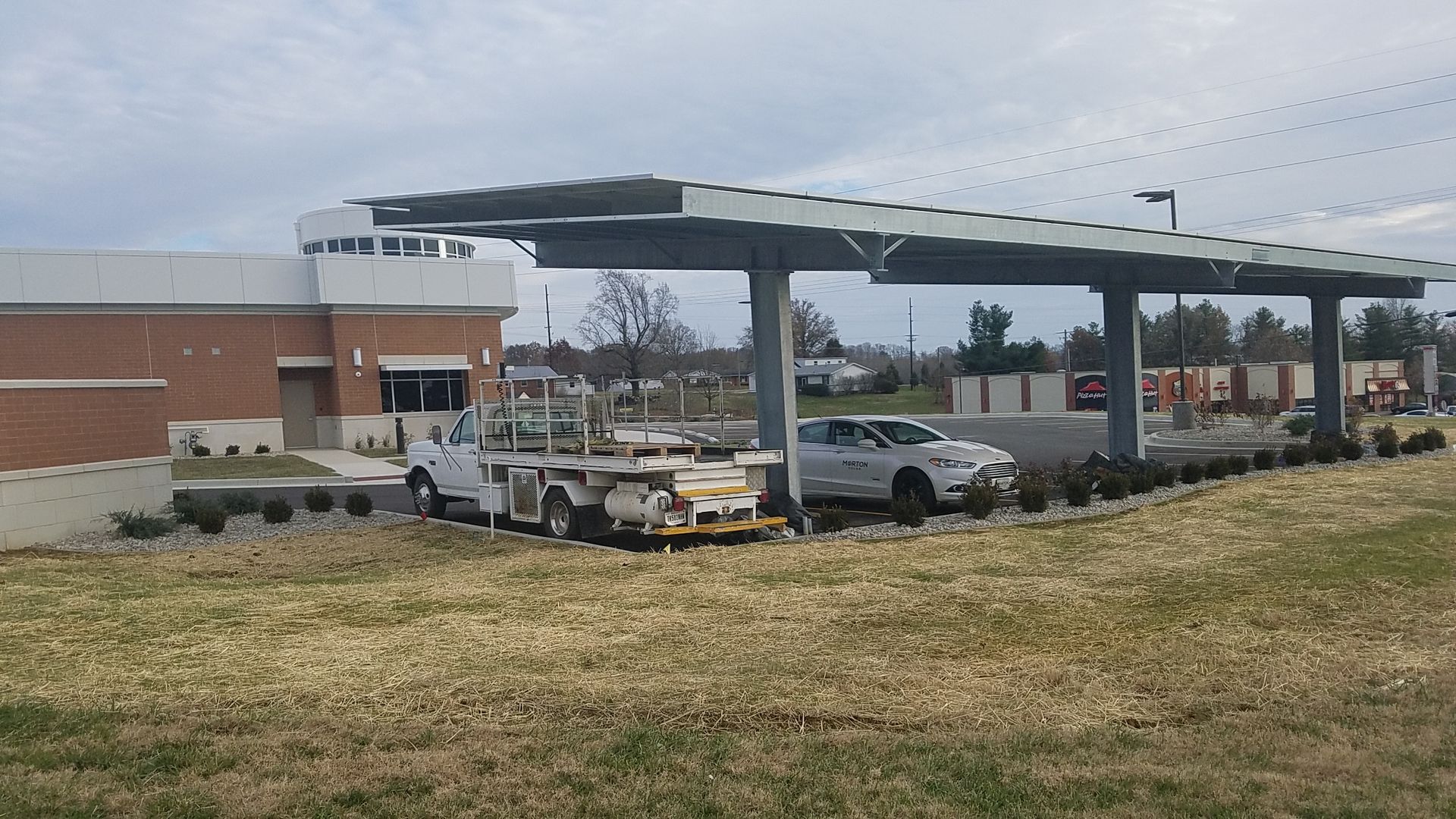 Parking lot of Old National Bank