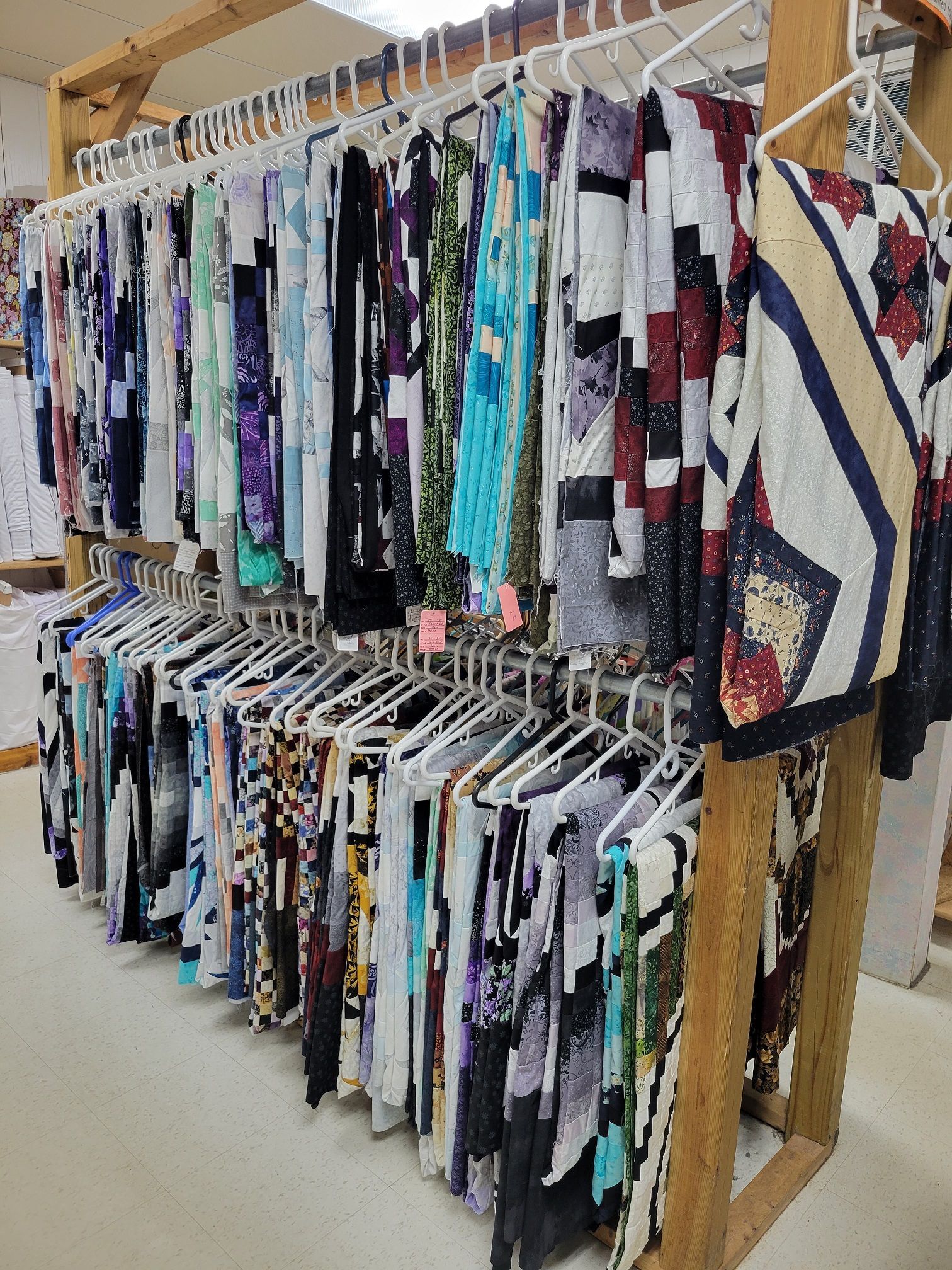 Quilt Top Racks — New Holland, PA — Cedar Lane Dry Goods and Quilts