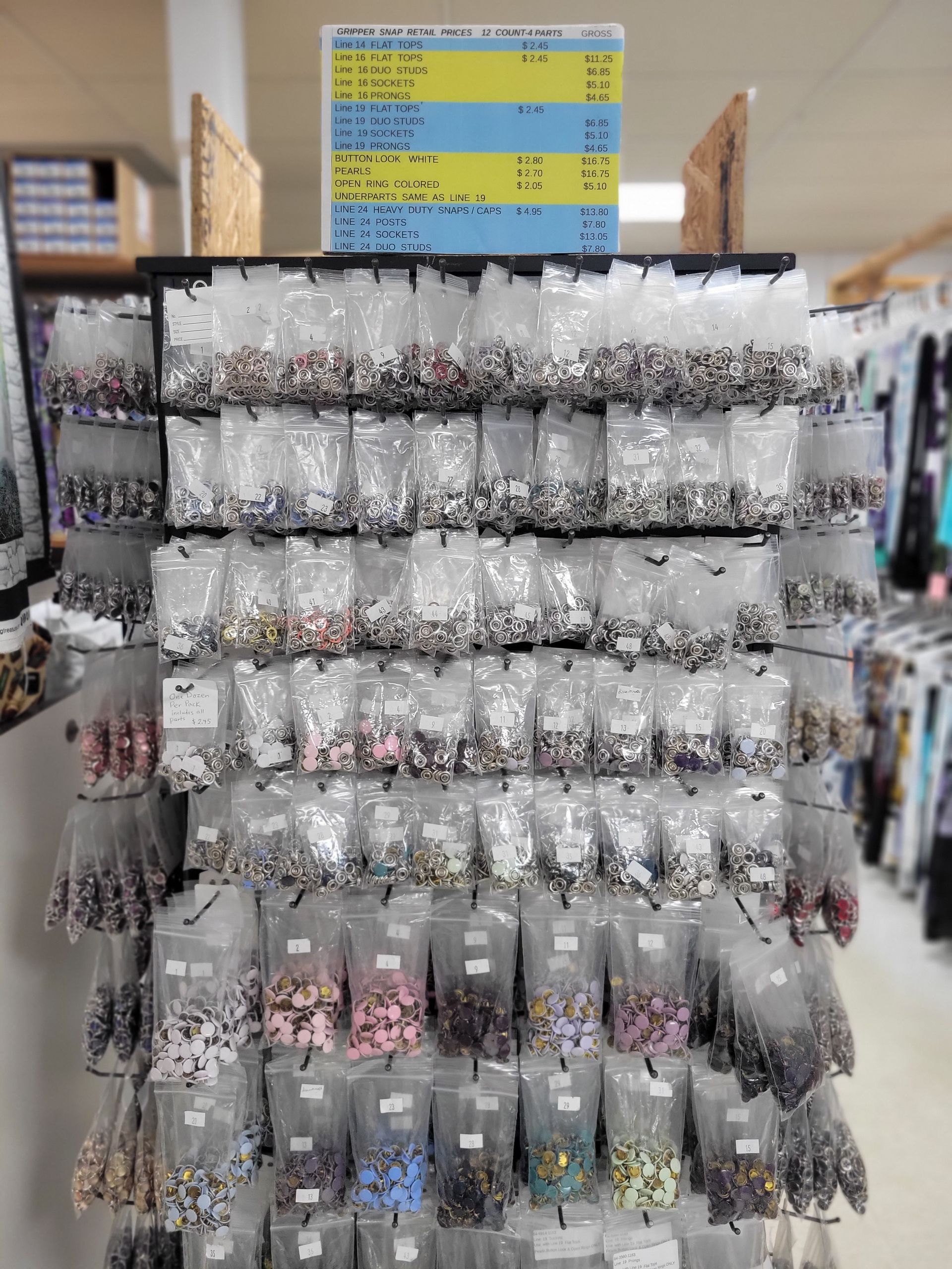 Sewing Snaps and Hooks — New Holland, PA — Cedar Lane Dry Goods and 
Quilts