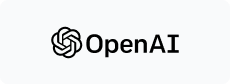 OpenAI logo in black on a white background