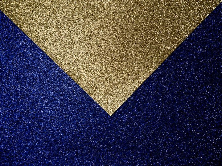Navy and gold rubber flooring laid side by side