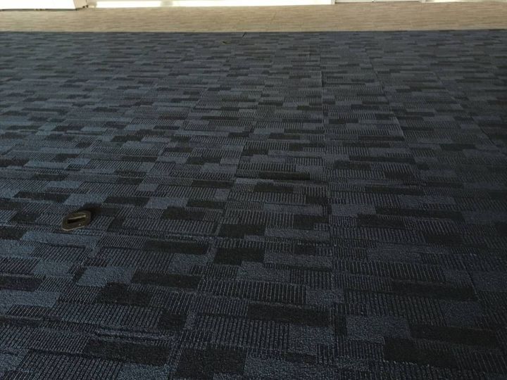 Commercial carpet tiles fitted in a business premises