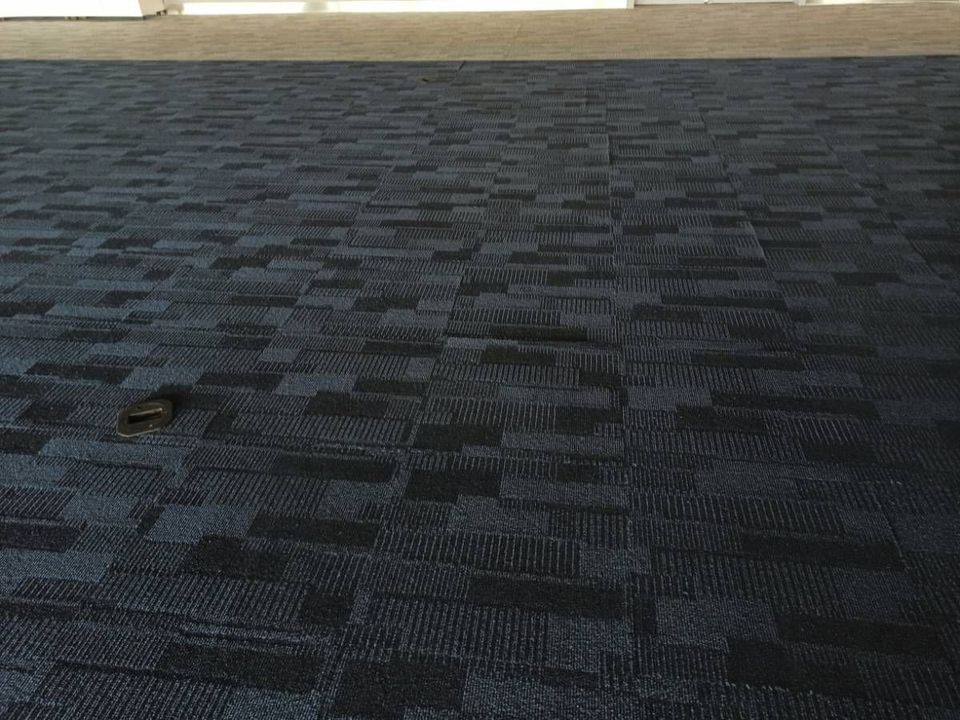 Commercial carpet tiles fitted in a business premises near East Midlands Airport