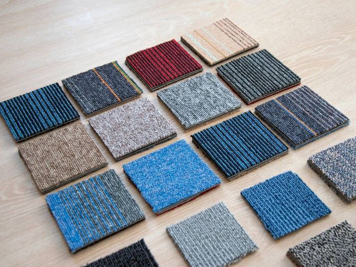 A selection of commercial carpet tiles