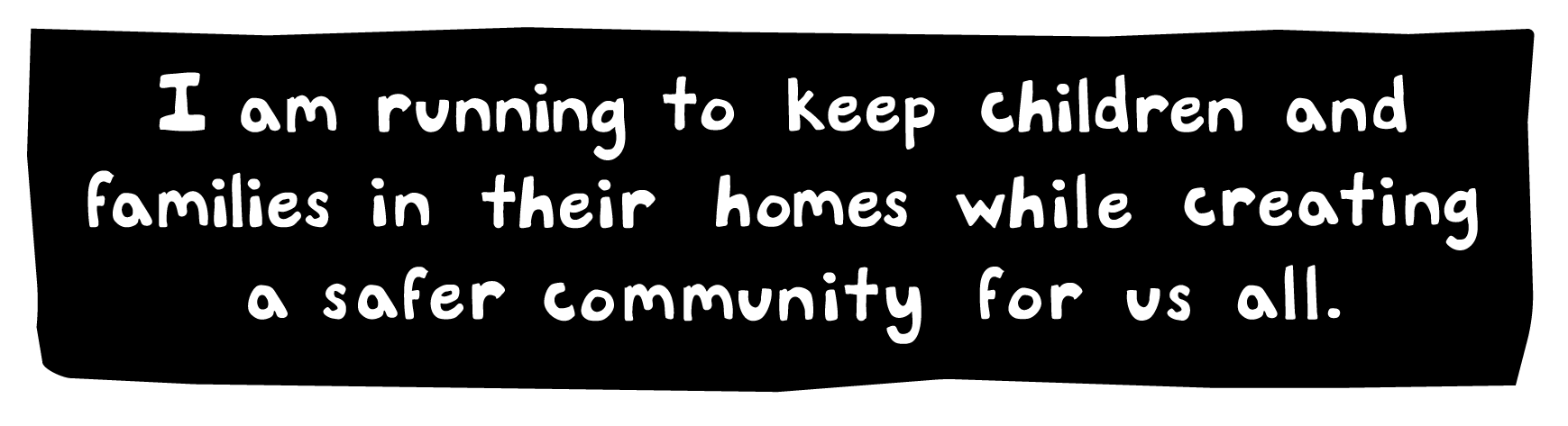 Black sign with white text: 