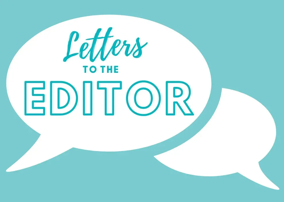 Teal and white speech bubbles with the words “Letters to the Editor”