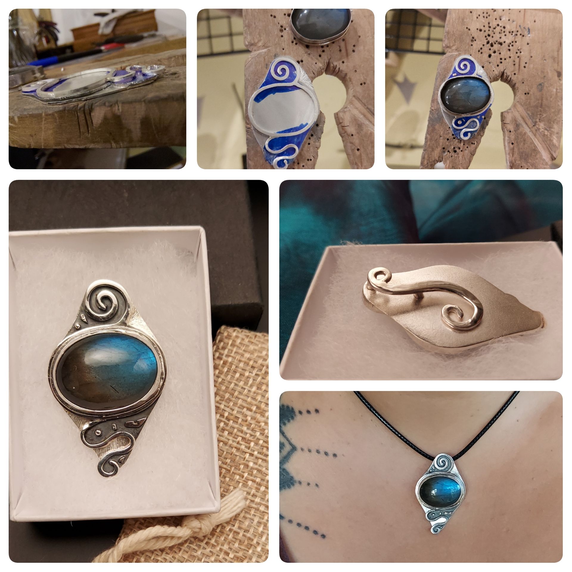 M6 Hanger met labradoriet