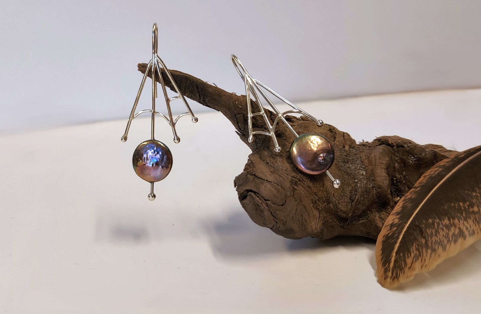 M10 set oorbel en hanger. 