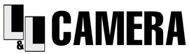 Black and white LC CAMERA logo with bold text and a stylized overlapping “LC” design