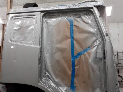 Trailer Truck Repaint Process — Automotive Paint in Bonville, NSW