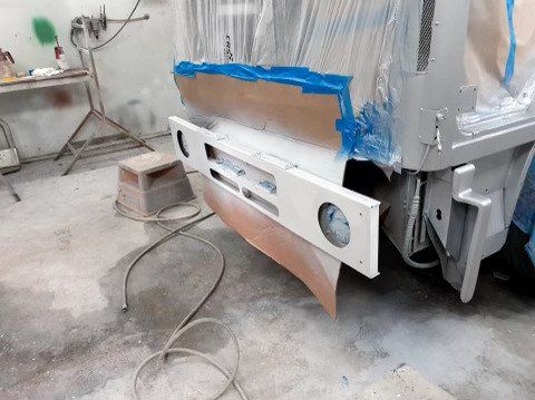 Trailer Bumper Repainted— Automotive Paint in Bonville, NSW