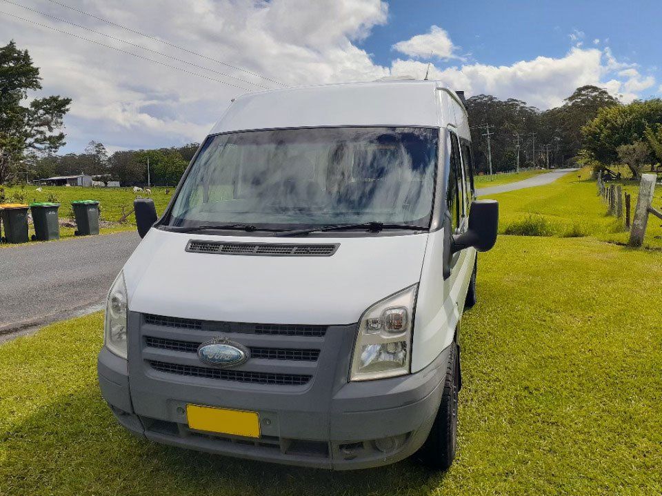 White Van Front — Automotive Paint in Bonville, NSW