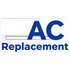 AC Replacement logo with blue text on a white background