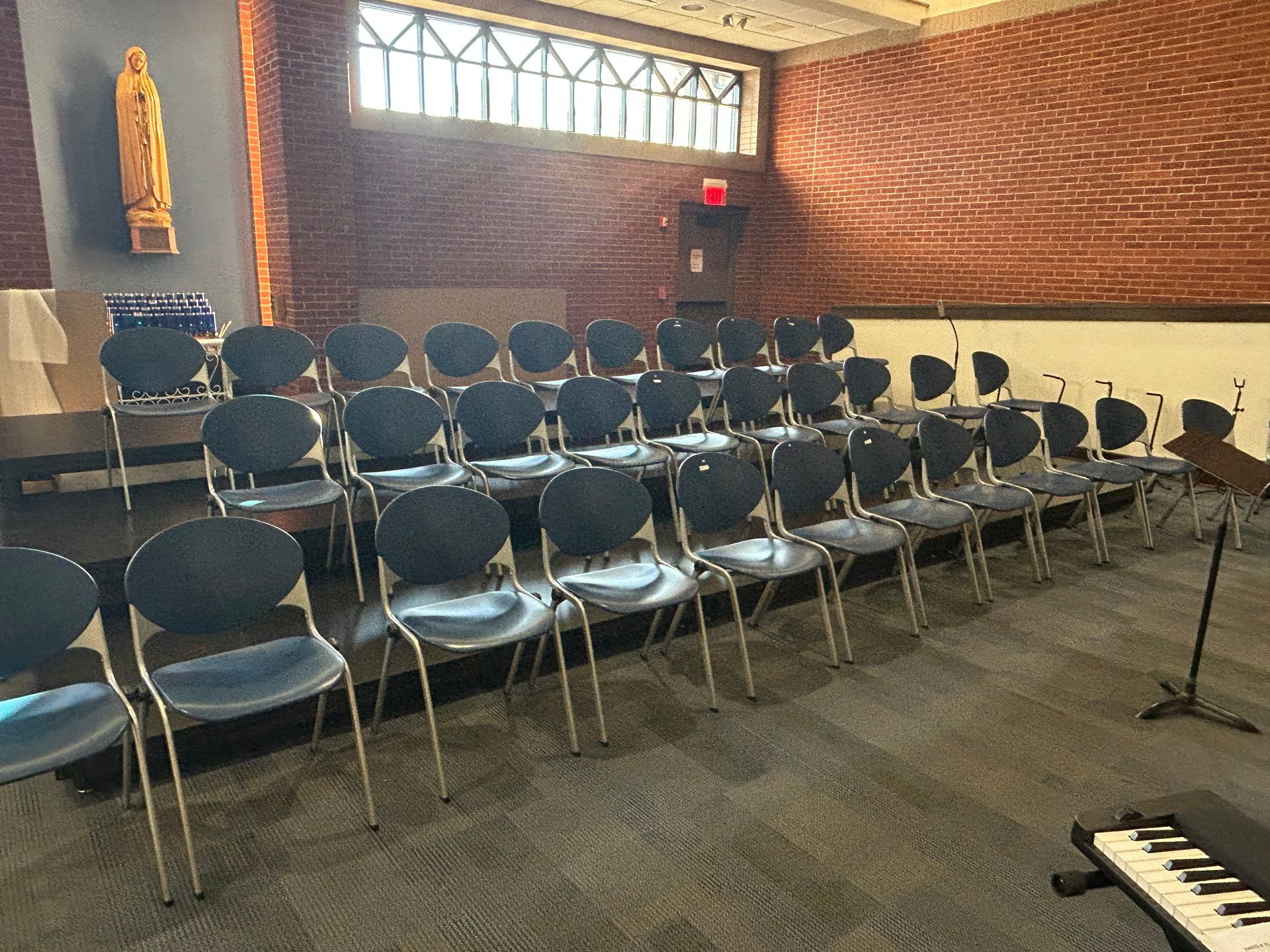 chairs on music risers