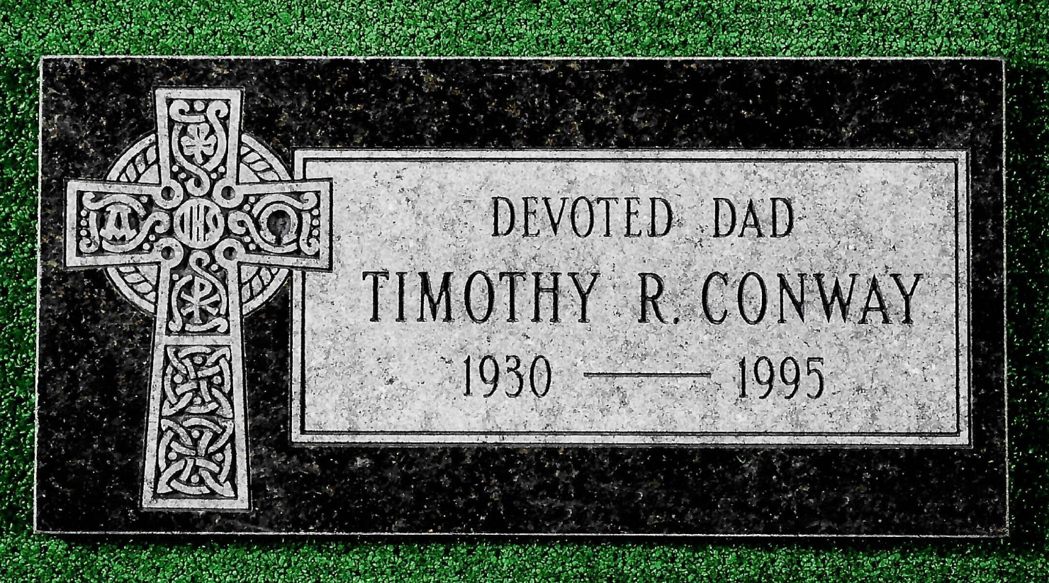 Granite headstone: 