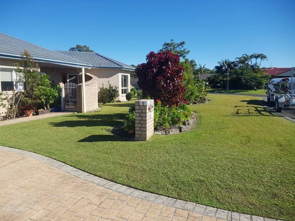 Beautifully Landscaped Home Front Yard Garden — All Assist In Bonville NSW