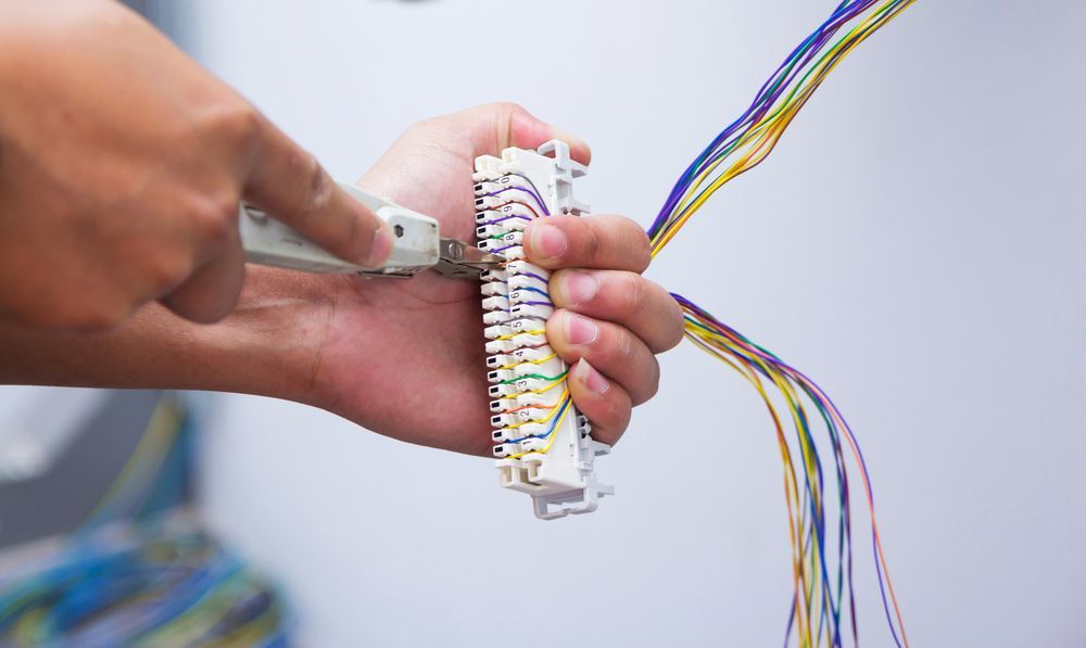 A Person is Holding a Bunch of Wires in Their Hands — Brite-Lec Pty Ltd in Currajong, QLD