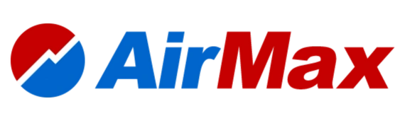 The AirMax logo, featuring a circular icon divided into red and blue by a white lightning bolt next to the word "AirMax".