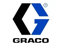 A black and blue graco logo on a white background