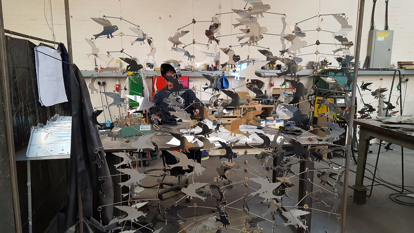 Metal birds