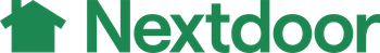 Nextdoor logo with green house icon and wordmark