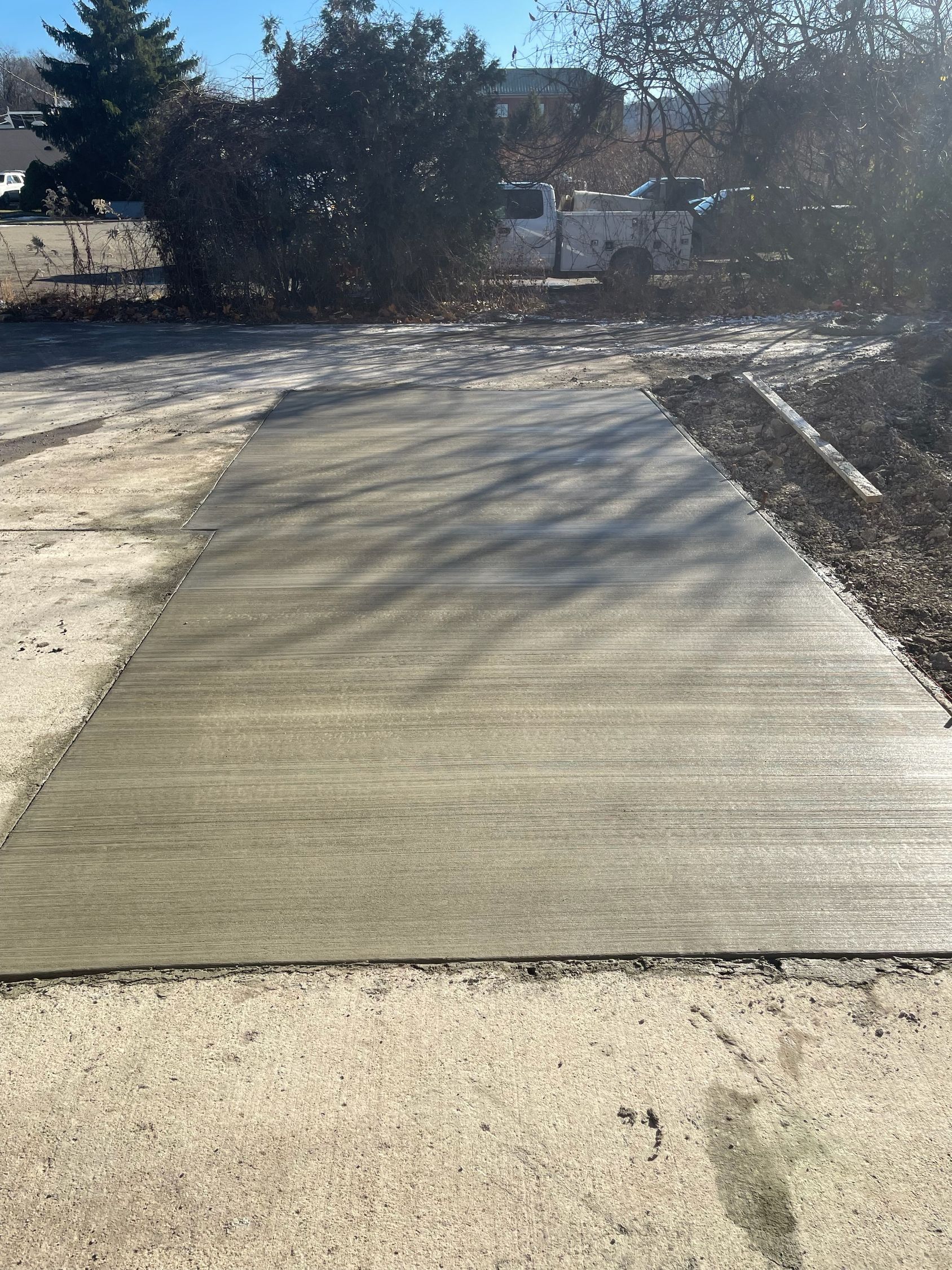 Concrete sidewalk construction