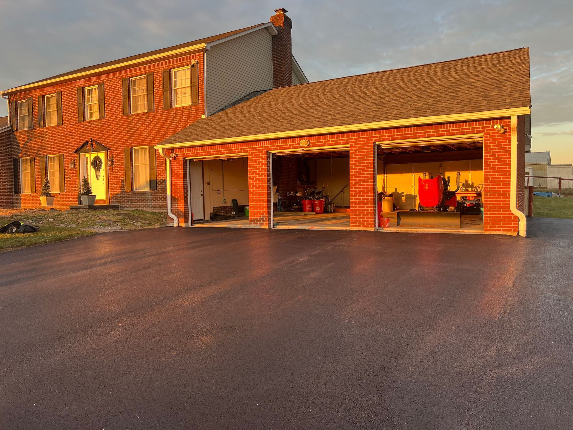Smooth finished residential asphalt surface