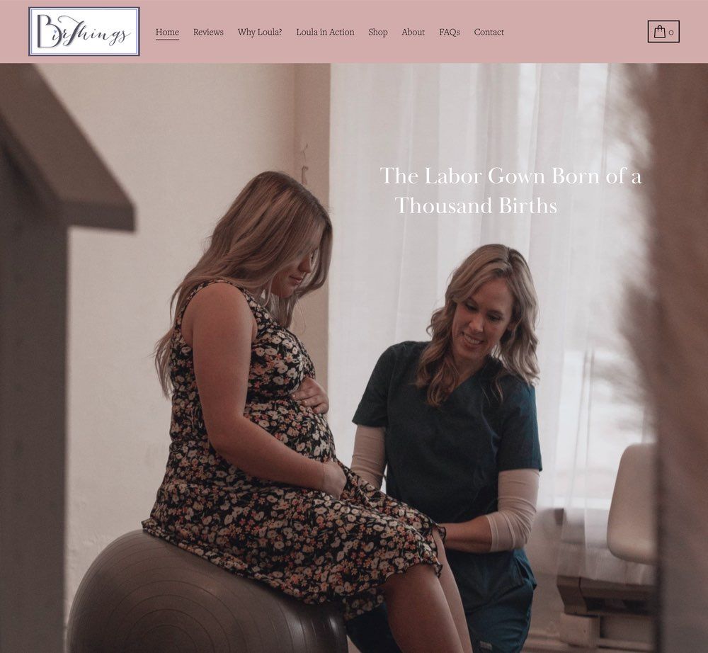 Birthings Labor home page nurse and pregnant woman