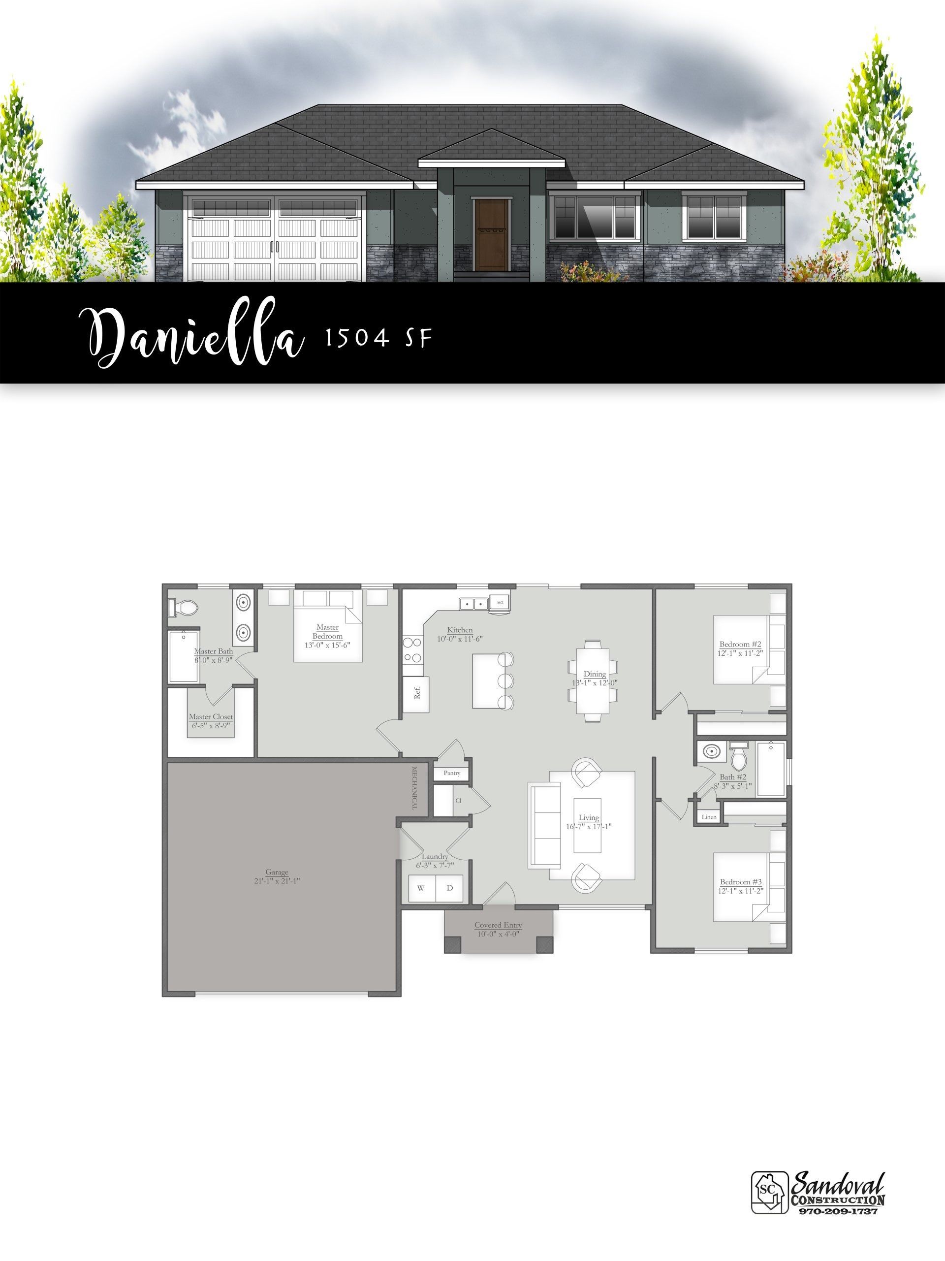A house plan labeled 