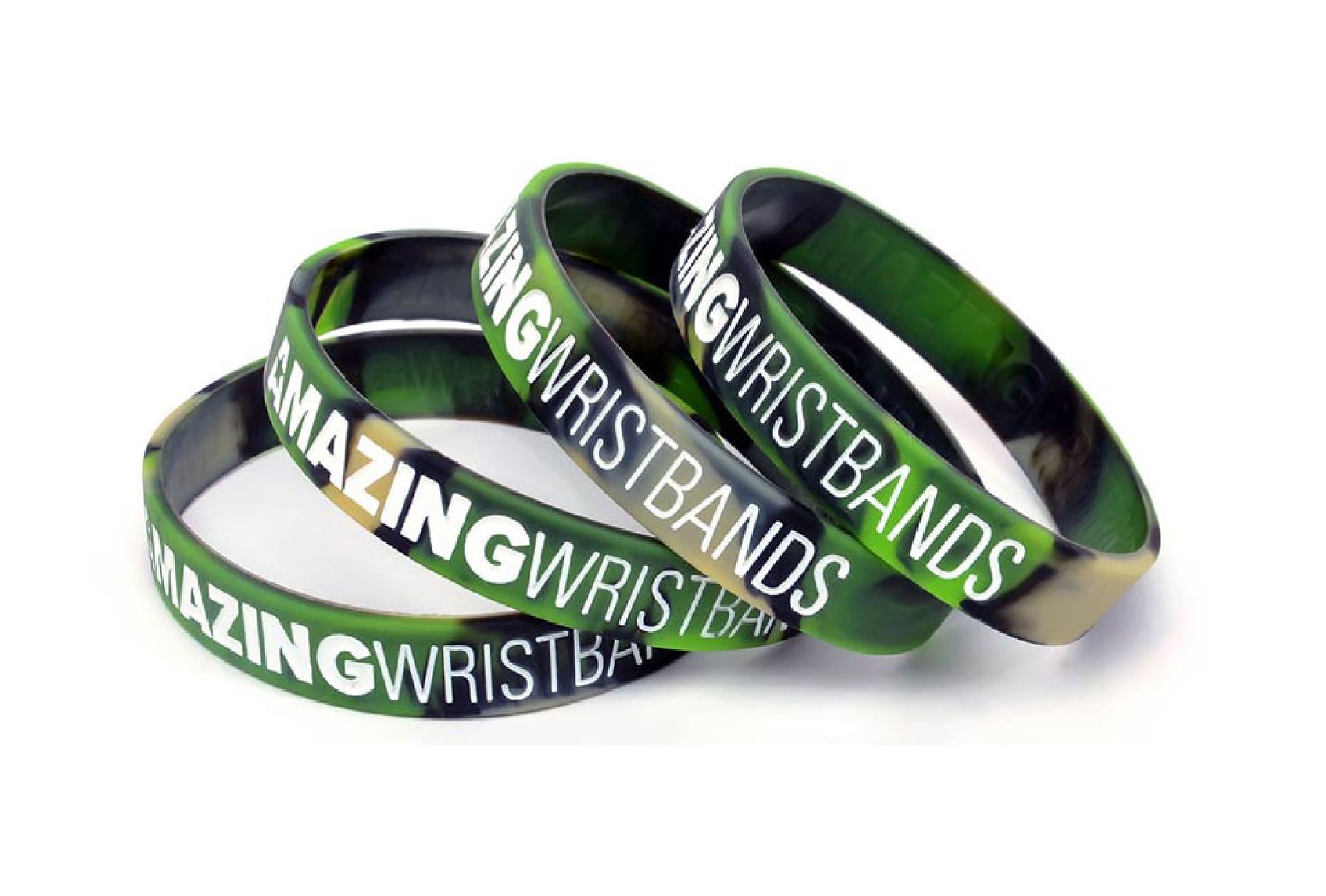 Silicone bracelets with swirl color design
