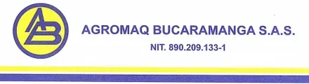 Logotipo de AGROMAQ Bucaramanga SAS con emblema circular morado y amarillo y texto NIT 890.209.133-1