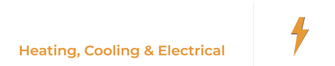 Text: Heating, Cooling & Electrical; Icon: orange lightning bolt.