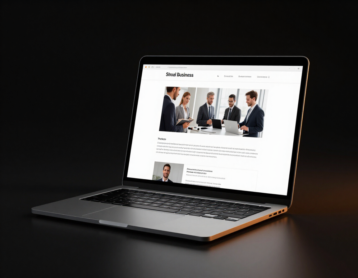 Professional Hostinger website displayed on a laptop